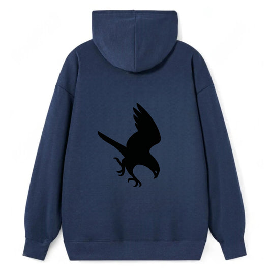 Hawk diving for prey - Classic Pullover Hoodie - Navy