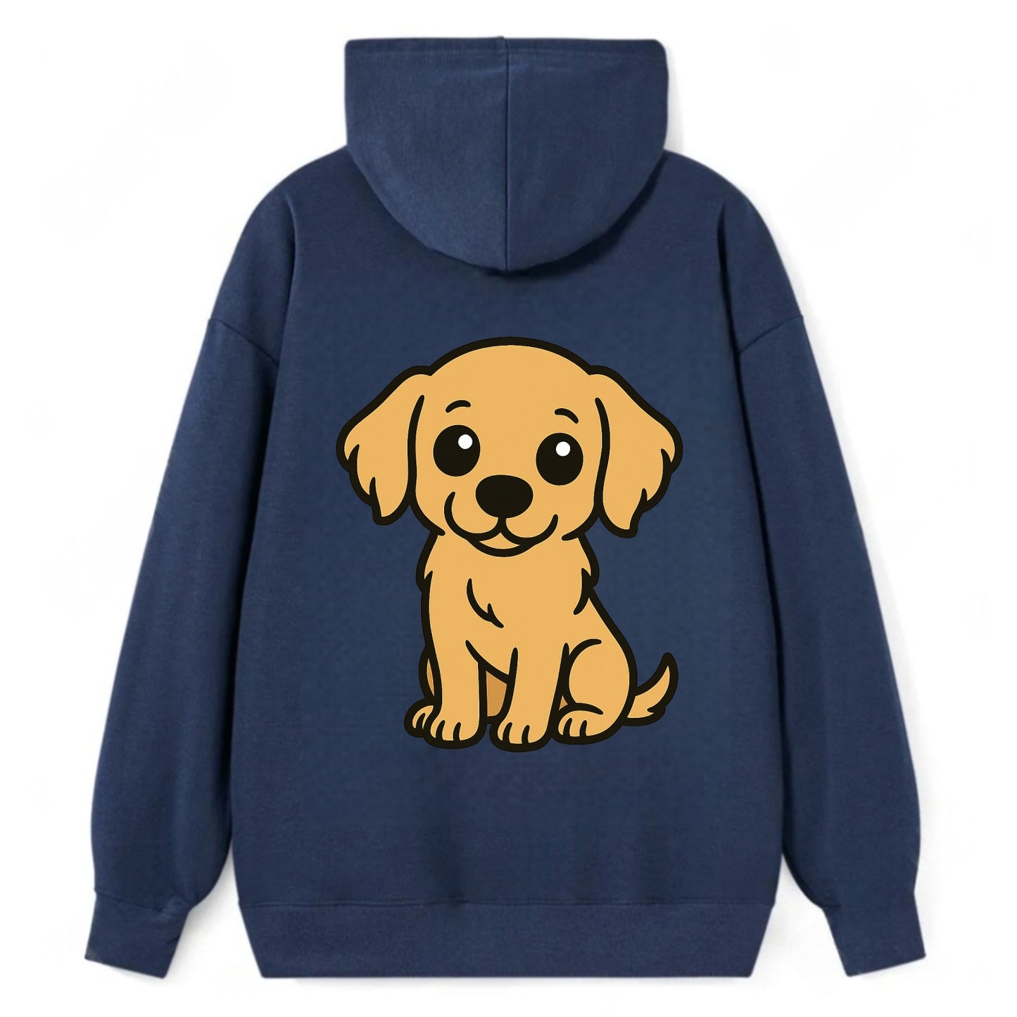 Golden Retriever - Head tilt curious pose - Classic Pullover Hoodie - Navy