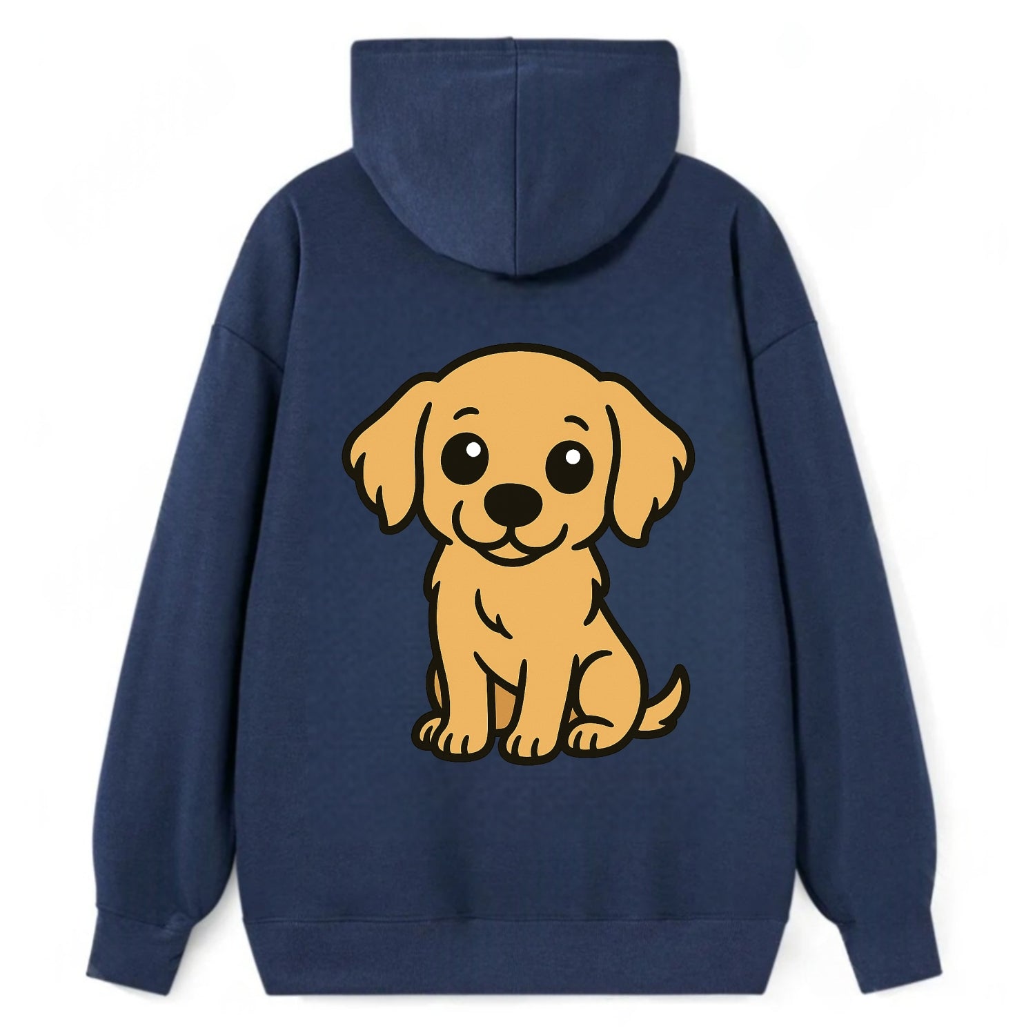 Golden Retriever - Head tilt curious pose - Classic Pullover Hoodie - Navy