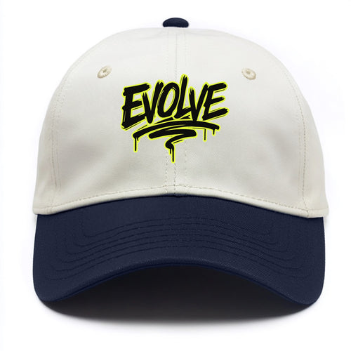 Bold typography design - EVOLVE - changing, becoming better - Two Tone Cap