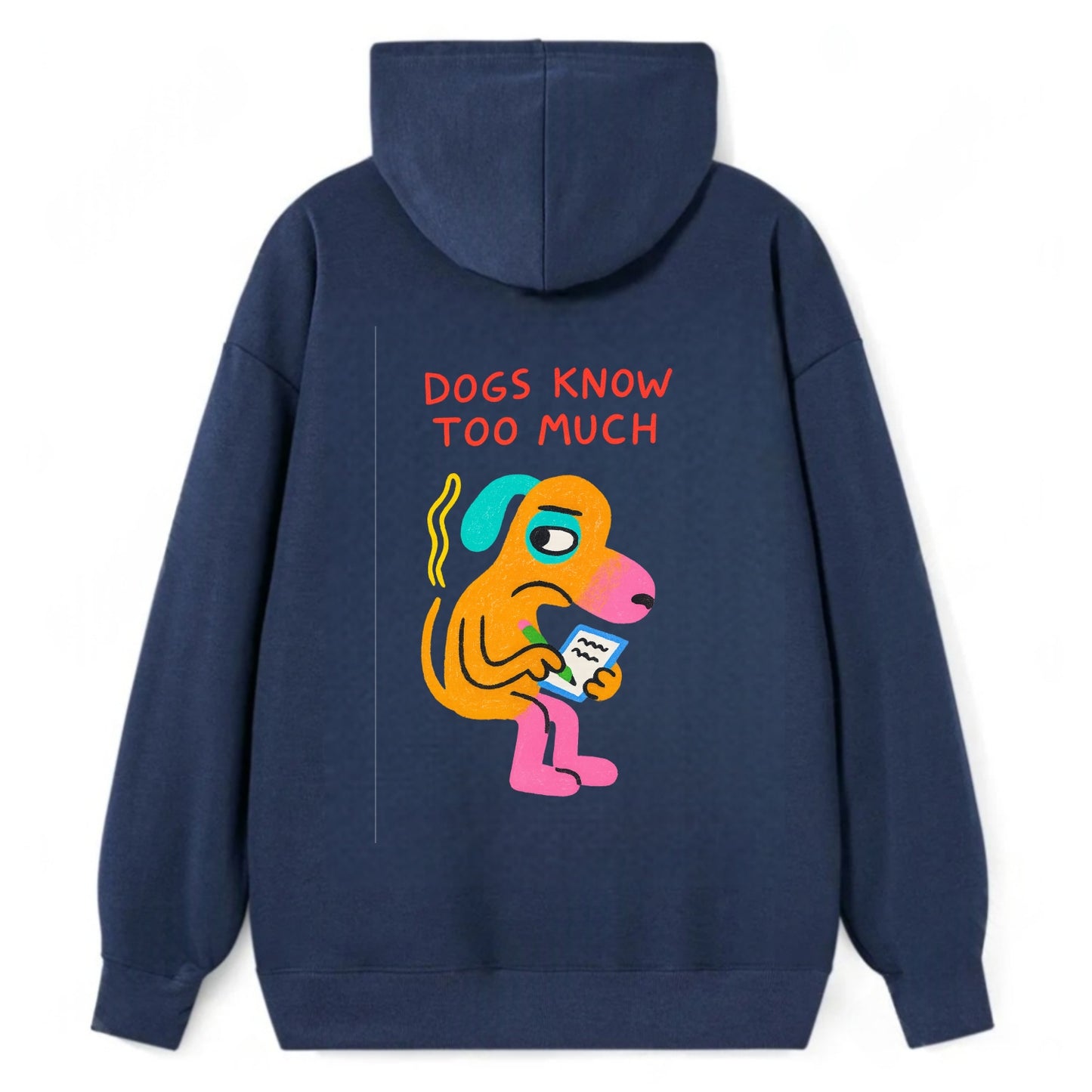 CATS OWN YOU | Cat on throne pointing down - Classic Pullover Hoodie - Navy