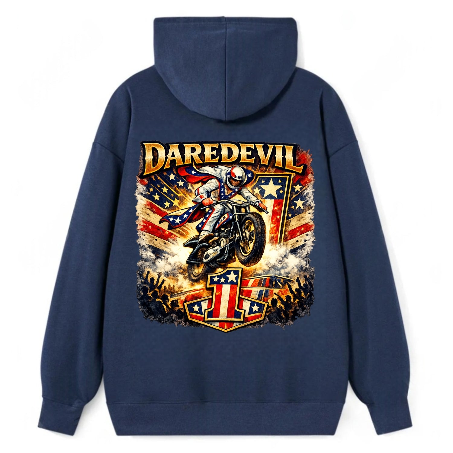 Daredevil Stunt Rider - Classic Pullover Hoodie - Navy