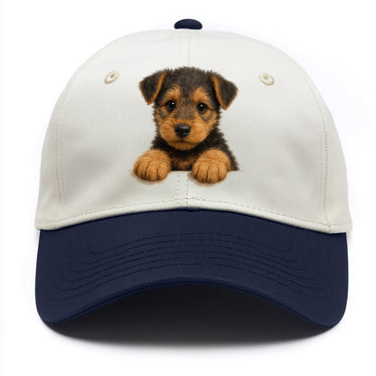 Airedale Terrier  - Two Tone Cap - Navy