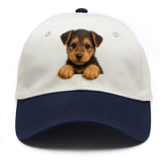 Airedale Terrier  - Two Tone Cap - Navy