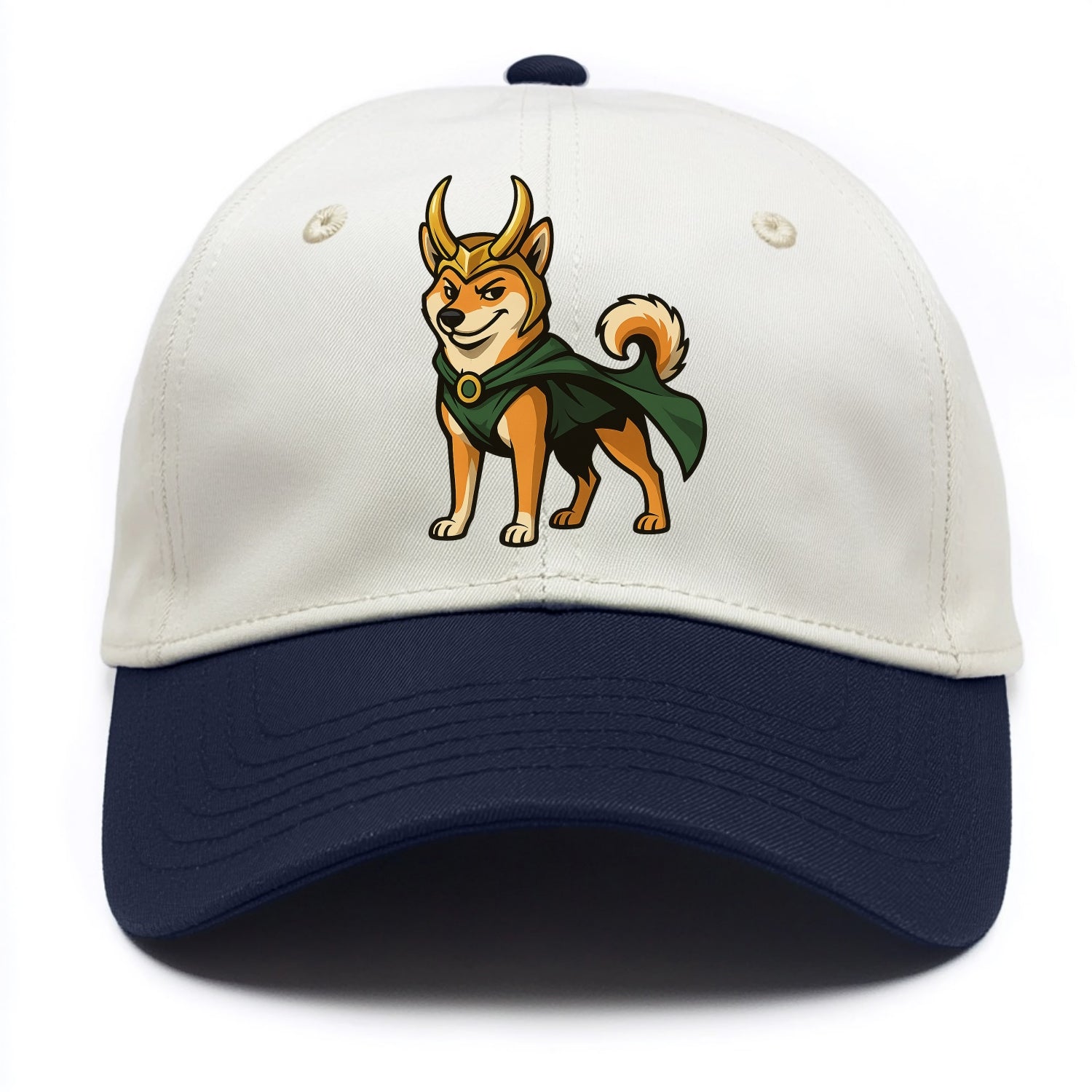 Shiba Inu Loki  - Two Tone Cap - Navy