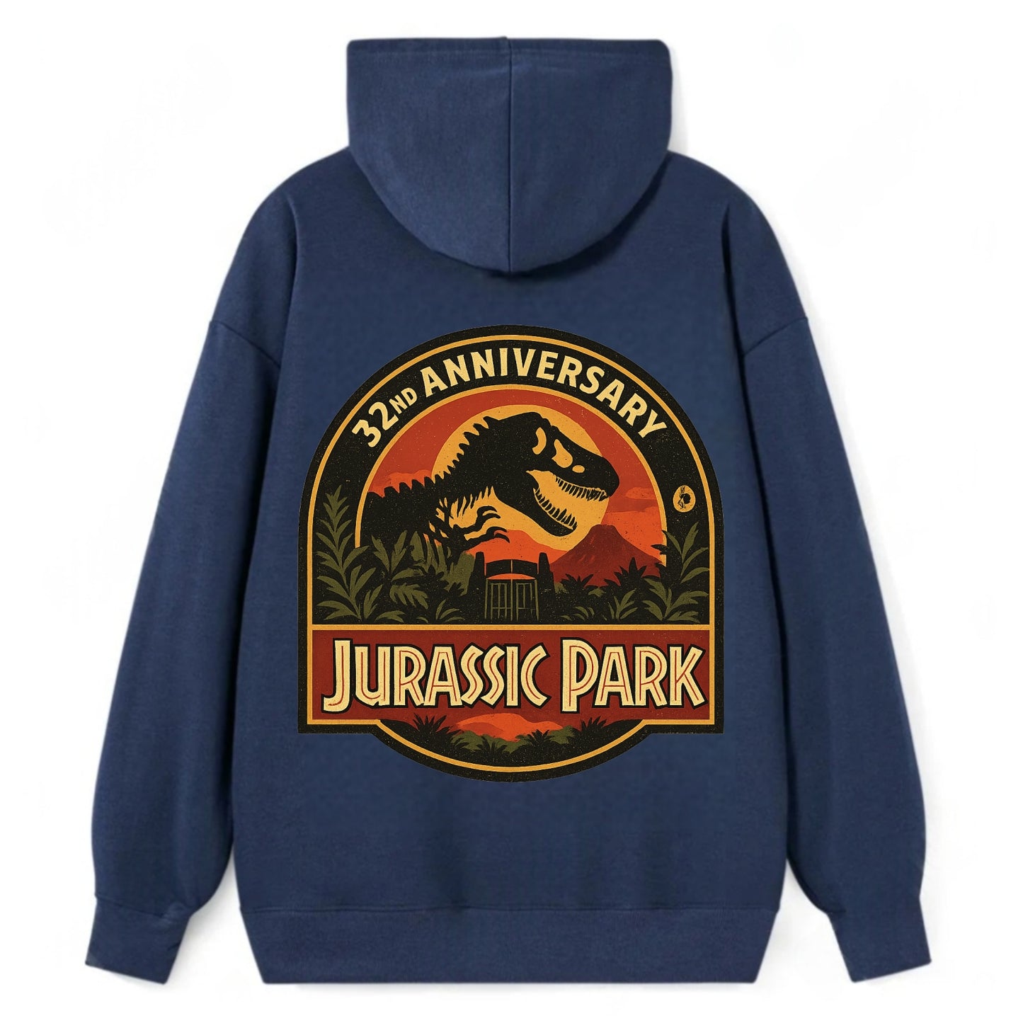 Jurassic Park 32nd Anniversary - Classic Pullover Hoodie - Navy