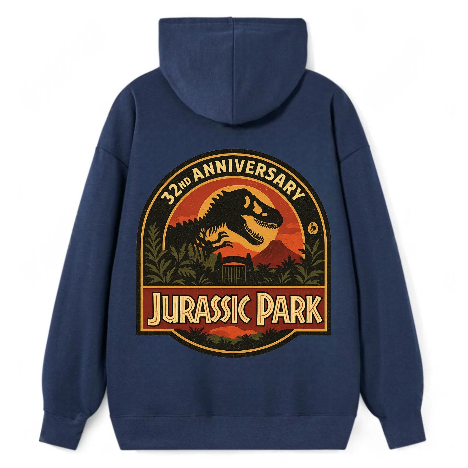 Jurassic Park 32nd Anniversary - Classic Pullover Hoodie - Navy