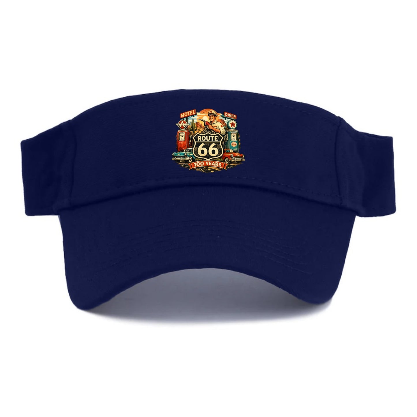 FILL ER UP | Vintage gas pumps | Flying A or Texaco style | Service station | Fuel stop | - Visor - Navy