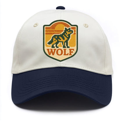 Digital Pixel Wolf  - Two Tone Cap - Navy