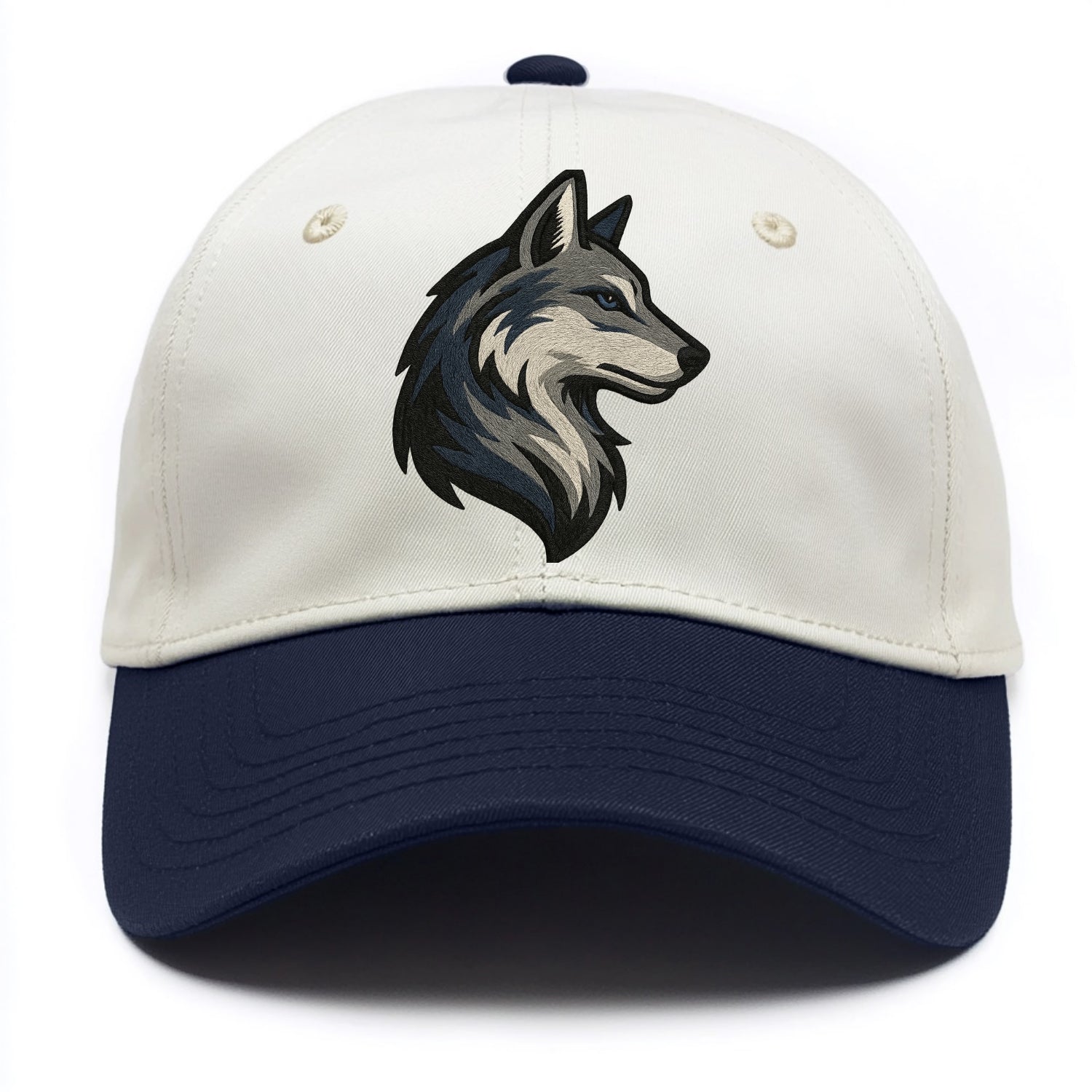Lone Wolf Wanderer  - Two Tone Cap - Navy