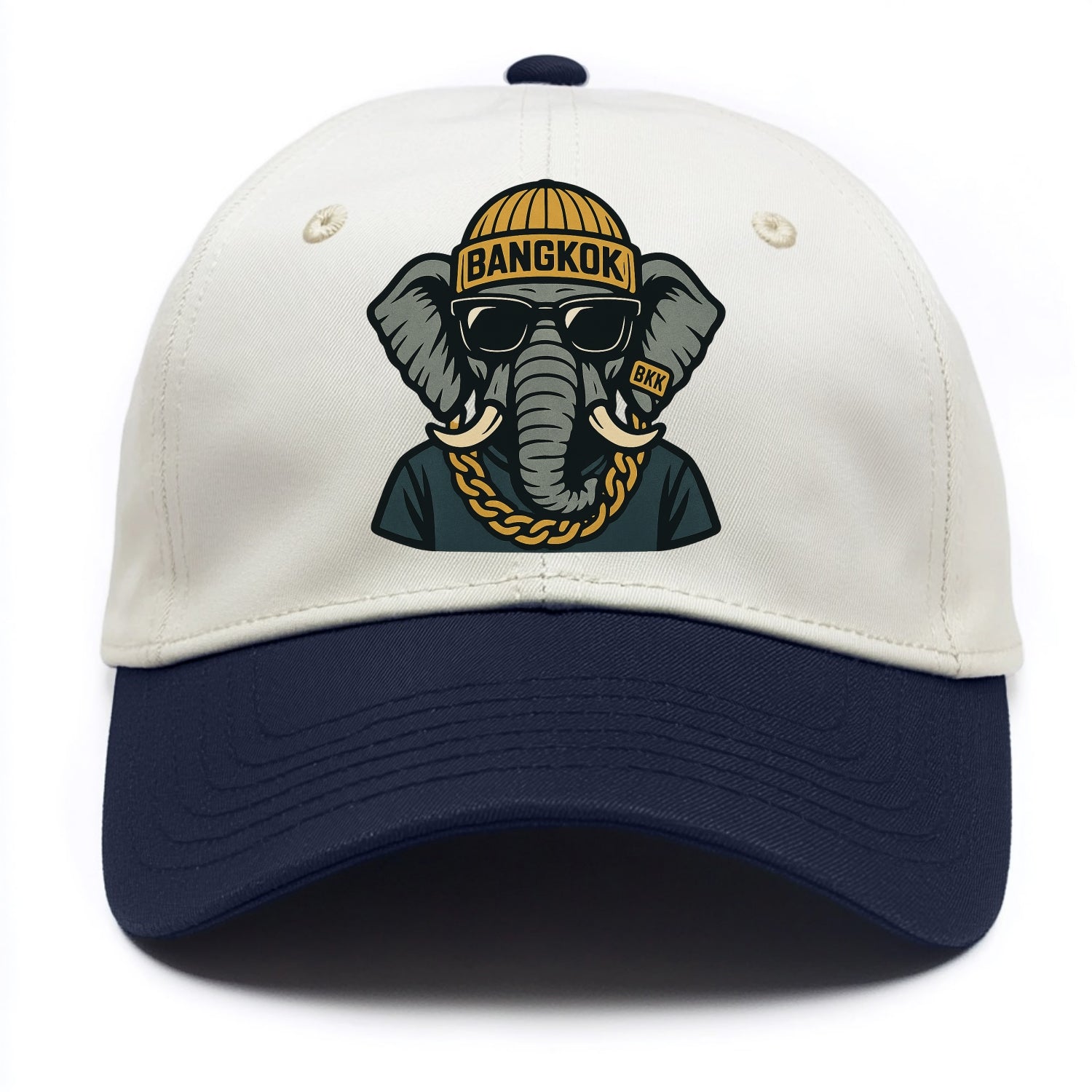 Bangkok Elephant - Two Tone Cap - Navy