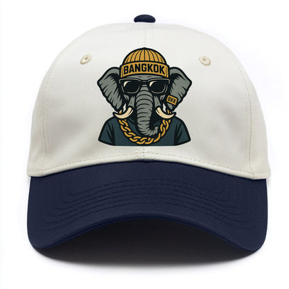 Bangkok Elephant - Two Tone Cap - Navy