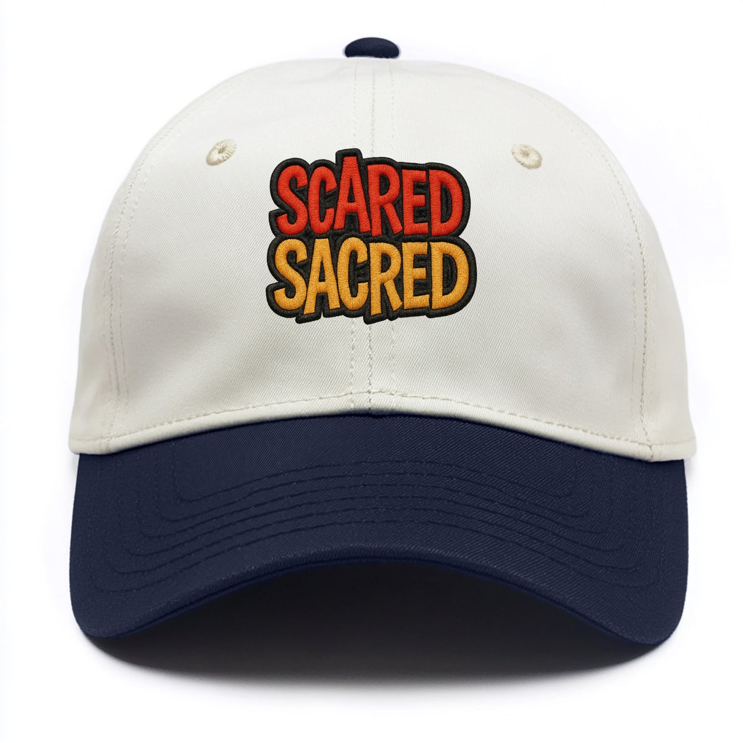 SCARED;SACRED JOURNEY Spiritual Purple Hat - Two Tone Cap - Navy