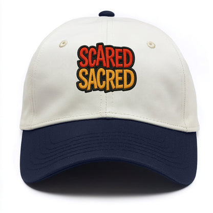 SCARED;SACRED JOURNEY Spiritual Purple Hat - Two Tone Cap - Navy