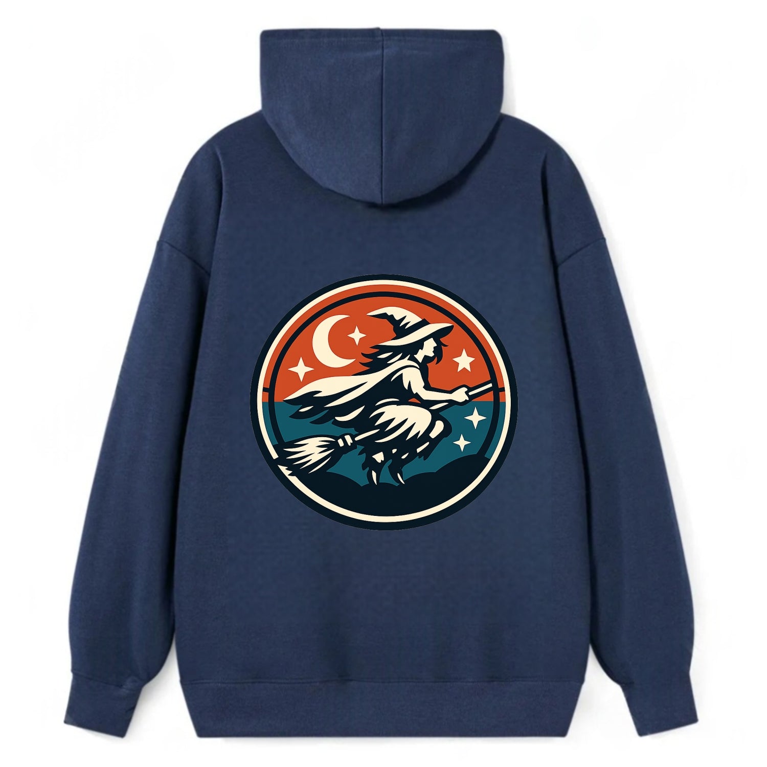 Mystic Night Witch Emblem - Classic Pullover Hoodie - Navy