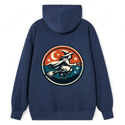 Mystic Night Witch Emblem - Classic Pullover Hoodie - Navy