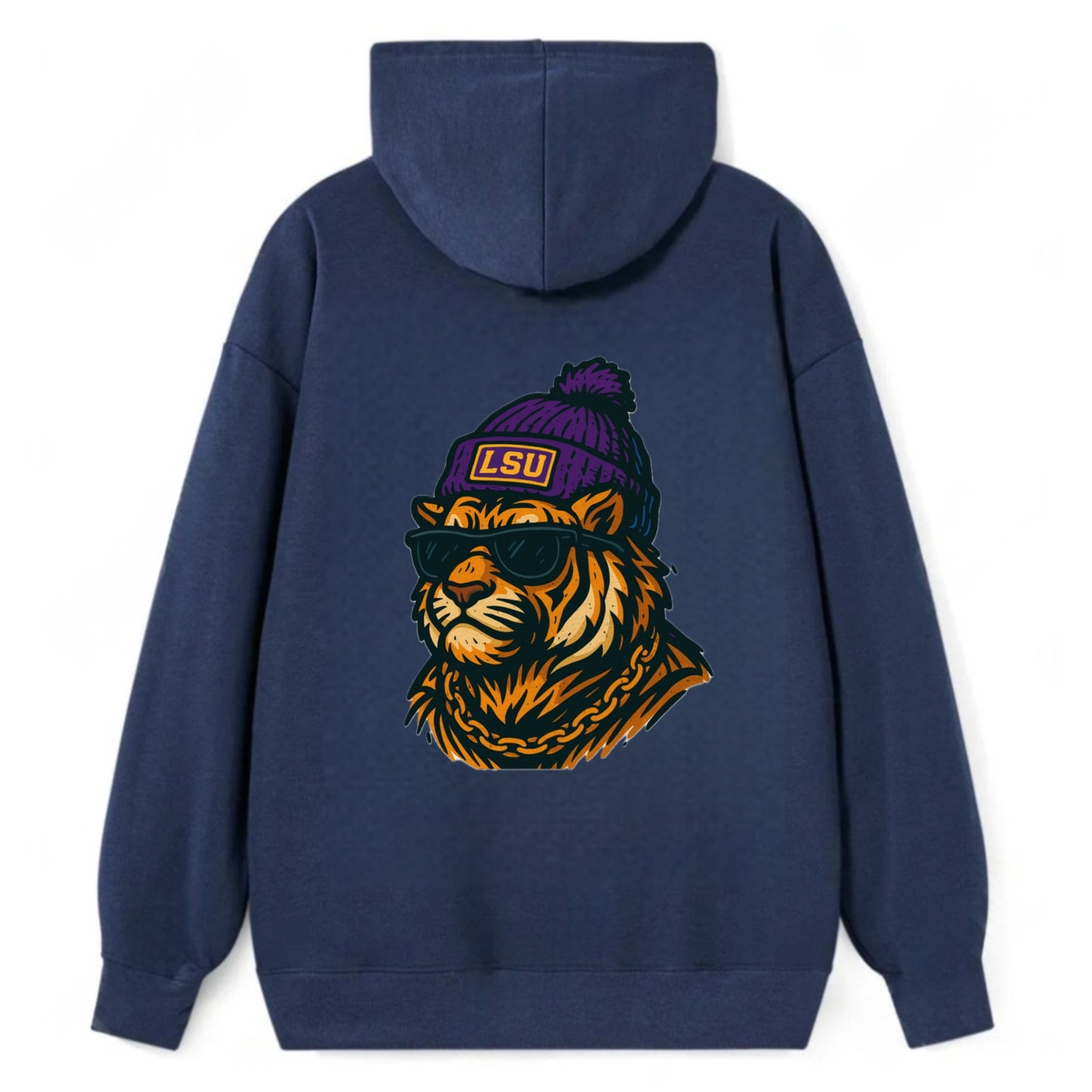 LSU Mike Tiger - Classic Pullover Hoodie - Navy