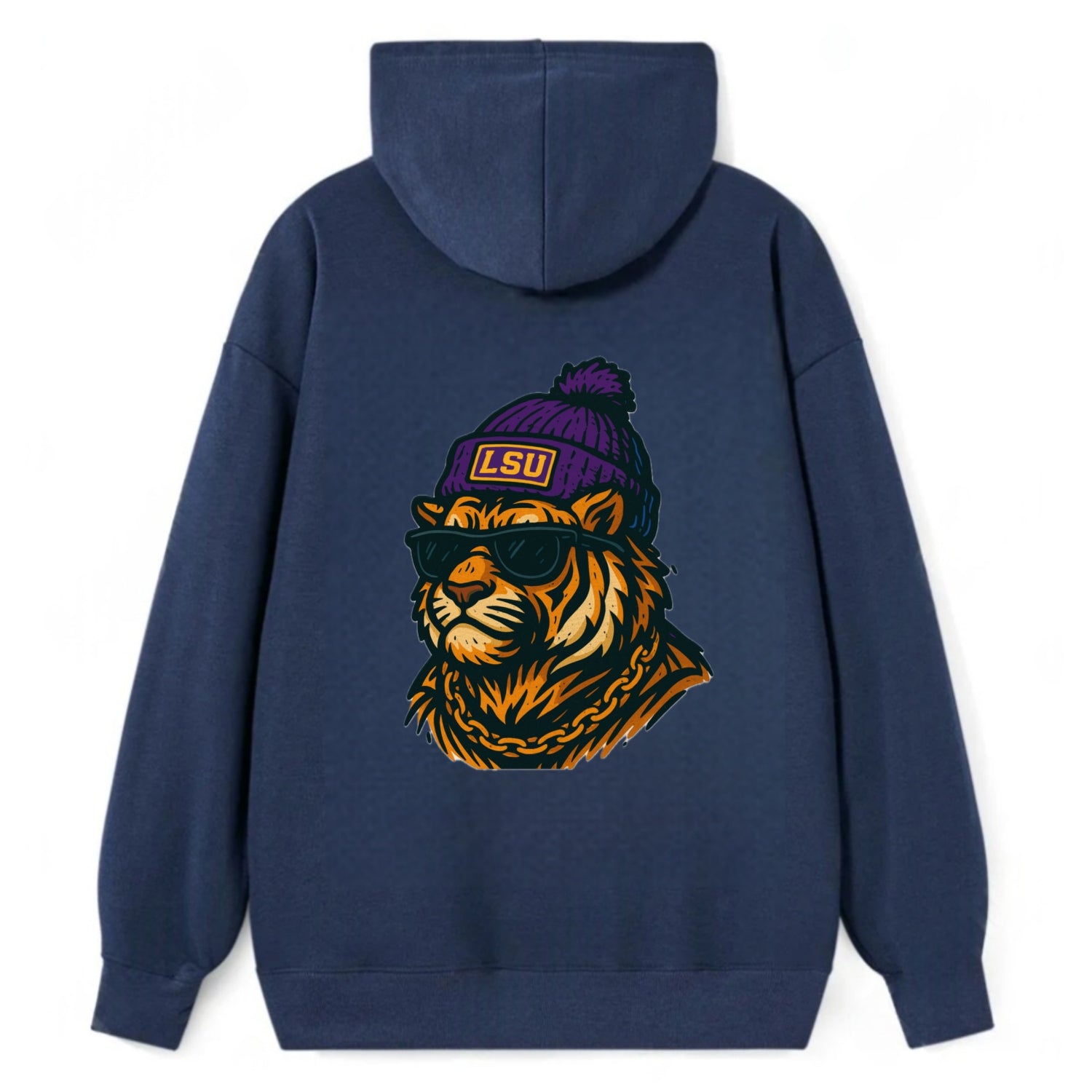 LSU Mike Tiger - Classic Pullover Hoodie - Navy