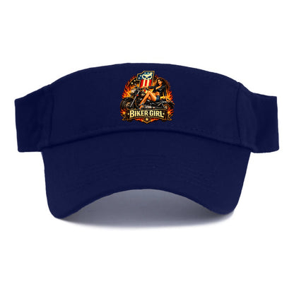 Vintage Biker Pin Up - Visor - Navy