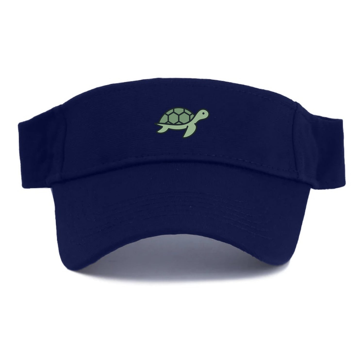 Sea Turtle - Green with shell pattern flat side profile - Visor - Navy