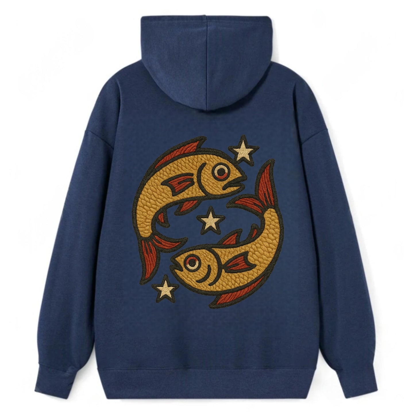 Pisces Fish  - Classic Pullover Hoodie - Navy
