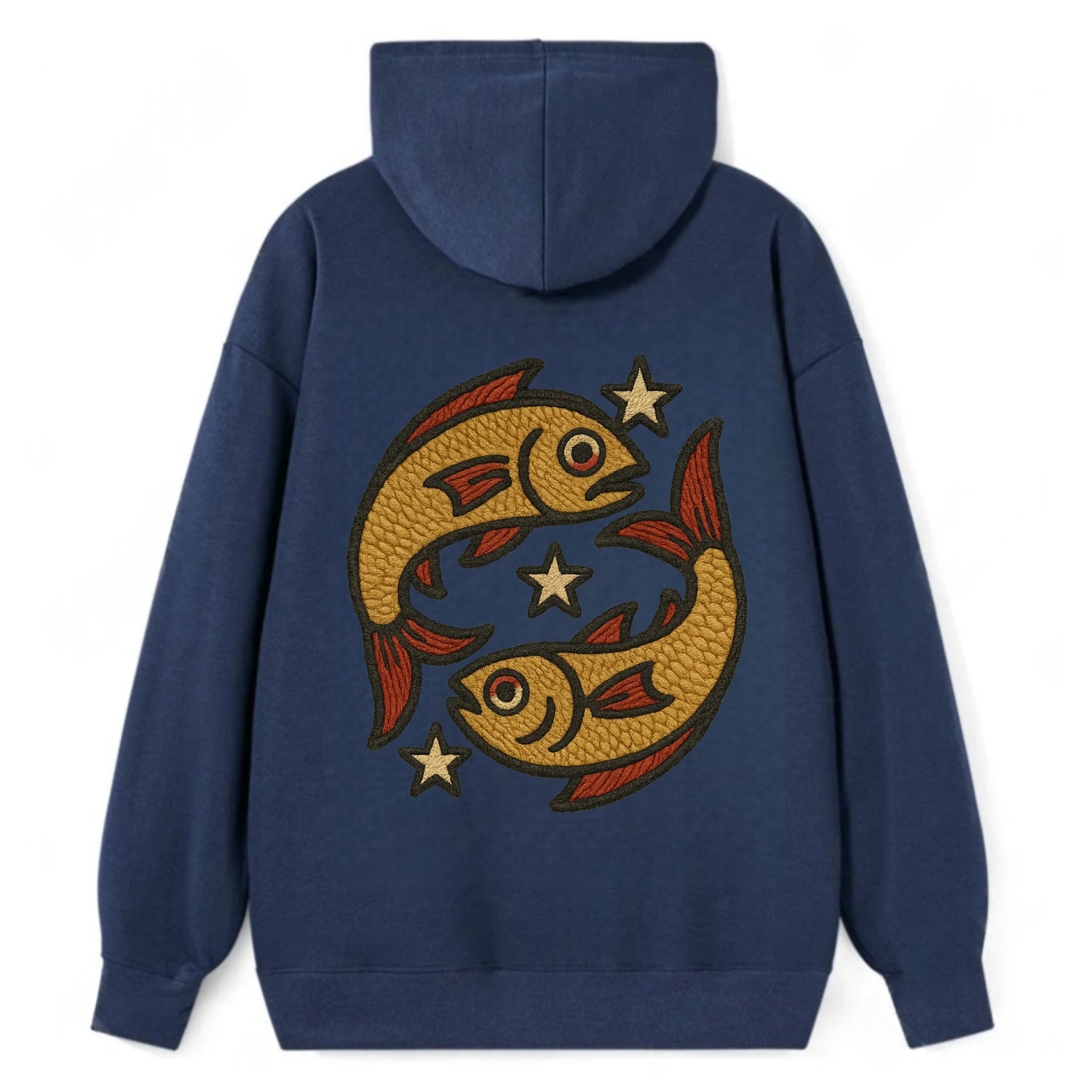 Pisces Fish  - Classic Pullover Hoodie - Navy