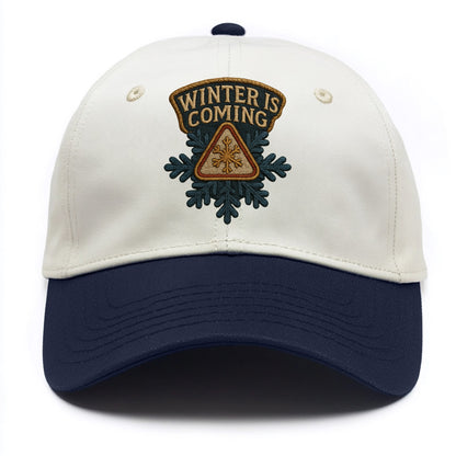 Winter Is Coming  - Two Tone Cap - Navy