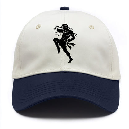 Thai Muay Thai fighter elbow strike - Two Tone Cap - Navy