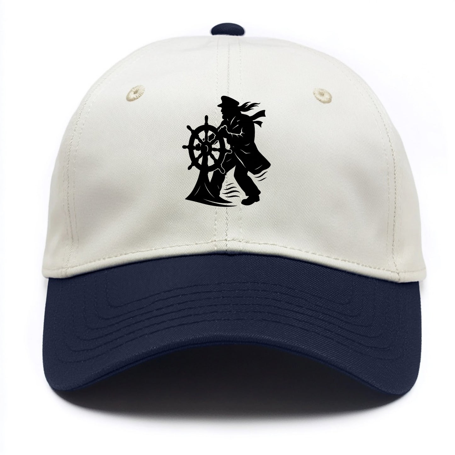 Sailor with ship wheel - Two Tone Cap - Navy