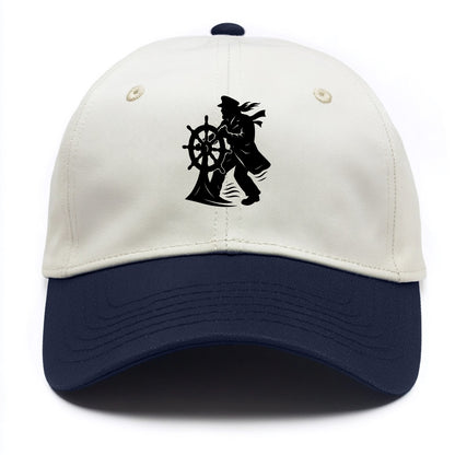 Sailor with ship wheel - Two Tone Cap - Navy