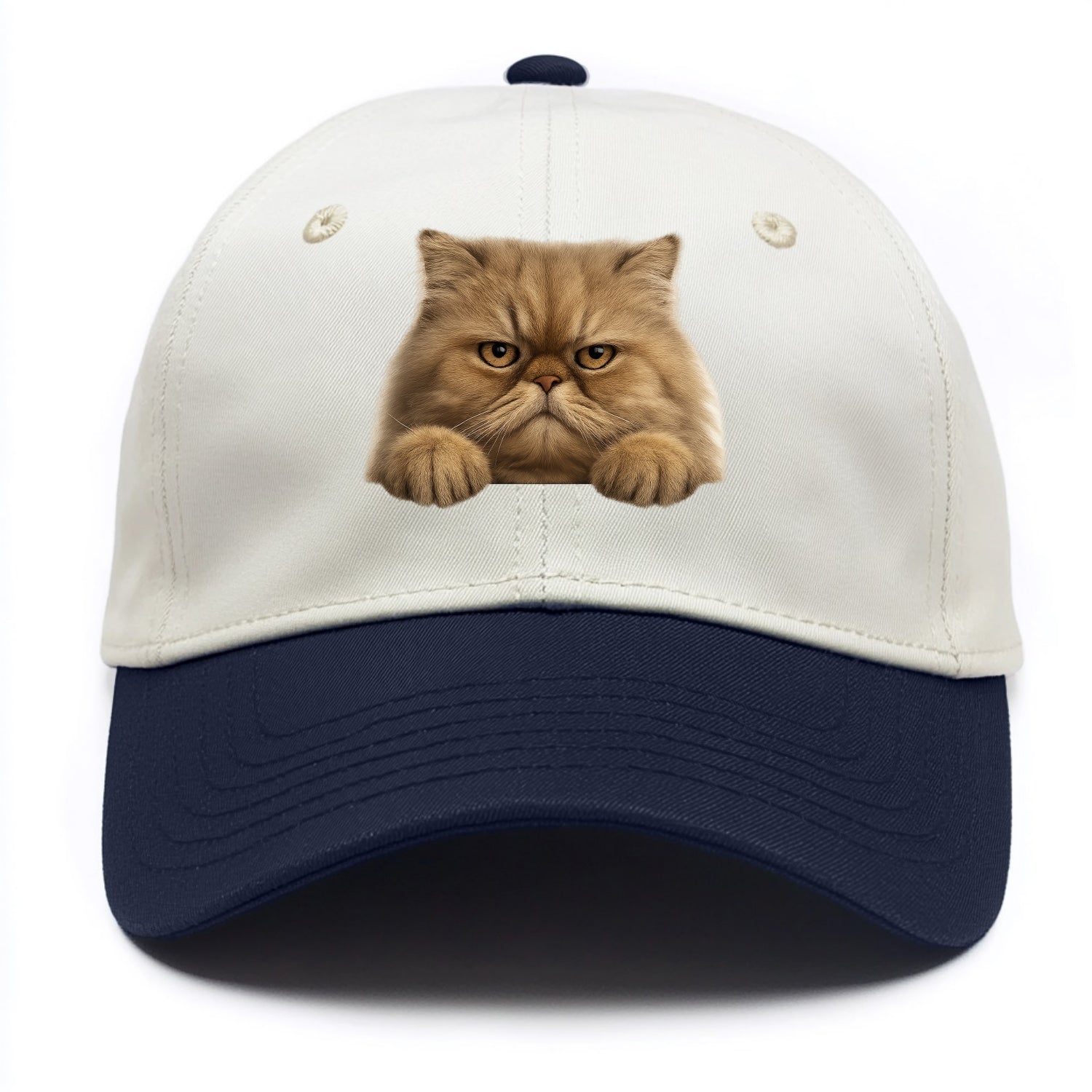 Persian Cat  - Two Tone Cap - Navy