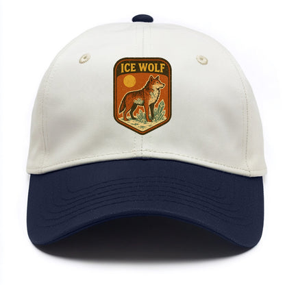 Ice Wolf Crystal  - Two Tone Cap - Navy