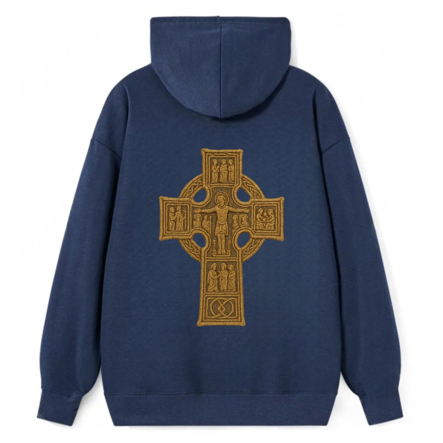 Monasterboice Cross - Classic Pullover Hoodie - Navy