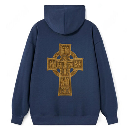 Monasterboice Cross - Classic Pullover Hoodie - Navy