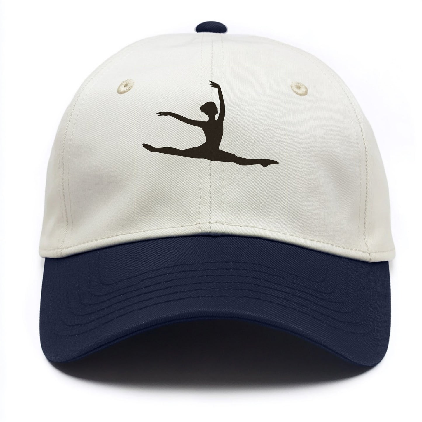 Ballet dancer in grand jete leap - Two Tone Cap - Navy