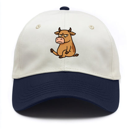 The Cow Judging Silently - Two Tone Cap - Navy