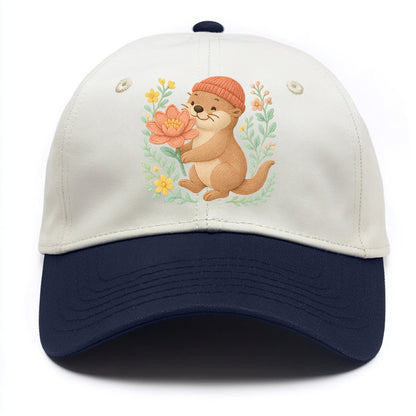 Peach Otter - Two Tone Cap - Navy