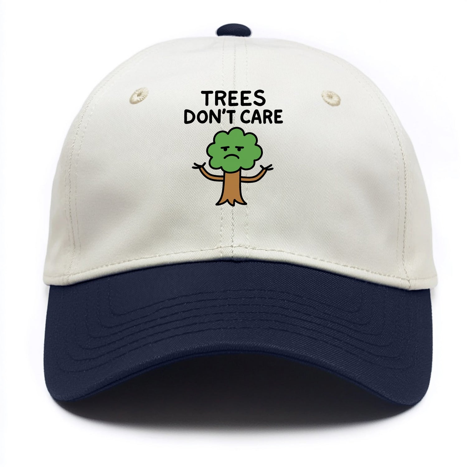 TREES DONT CARE | Indifferent oak shrugging branches - Two Tone Cap - Navy