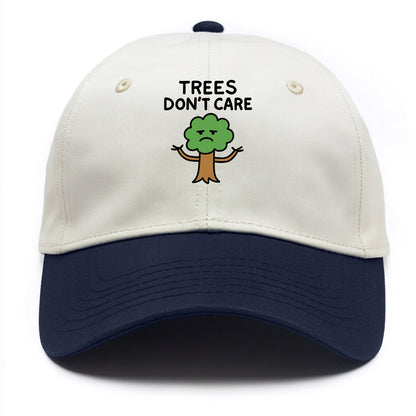 TREES DONT CARE | Indifferent oak shrugging branches - Two Tone Cap - Navy