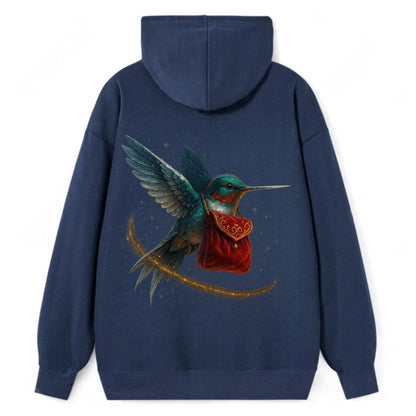 Frostbite Hummingbird Courier  - Classic Pullover Hoodie - Navy