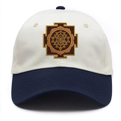 Sri Yantra  - Two Tone Cap - Navy