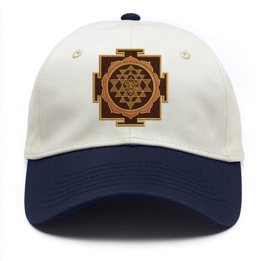 Sri Yantra  - Two Tone Cap - Navy