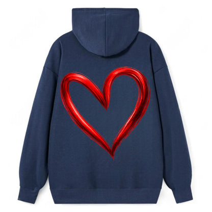Love Heart - Classic Pullover Hoodie - Navy