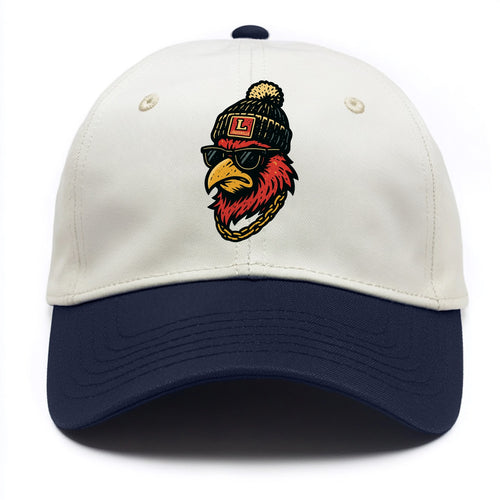 Louisville Cardinal wearing Louisville beanie with L patch - Two Tone Cap