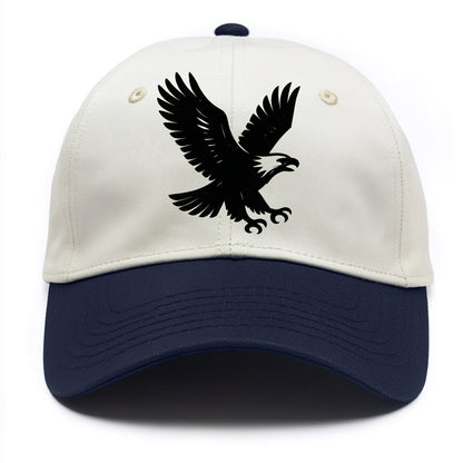 Eagle in flight - liberty and independence ink brushstrokes - Two Tone Cap - Navy