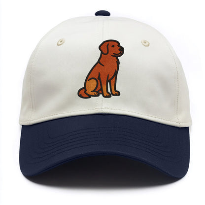 Nova Scotia Duck Tolling Retriever - Red embroidered pose - Two Tone Cap - Navy
