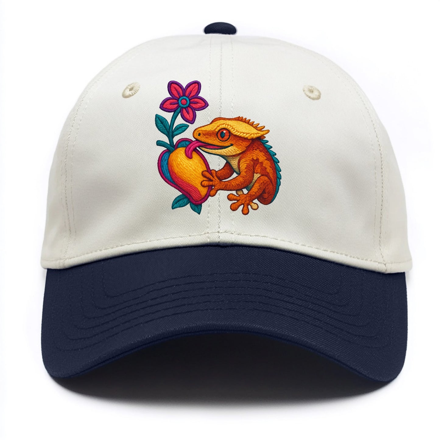 Crested Gecko - Two Tone Cap - Navy