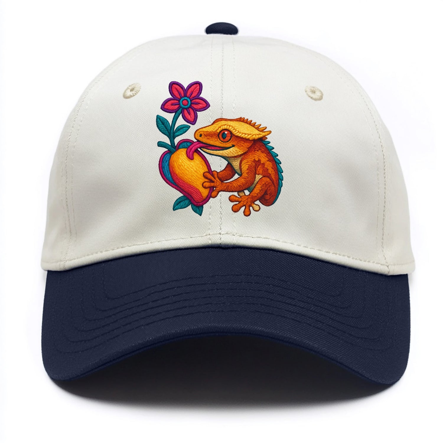 Crested Gecko - Two Tone Cap - Navy