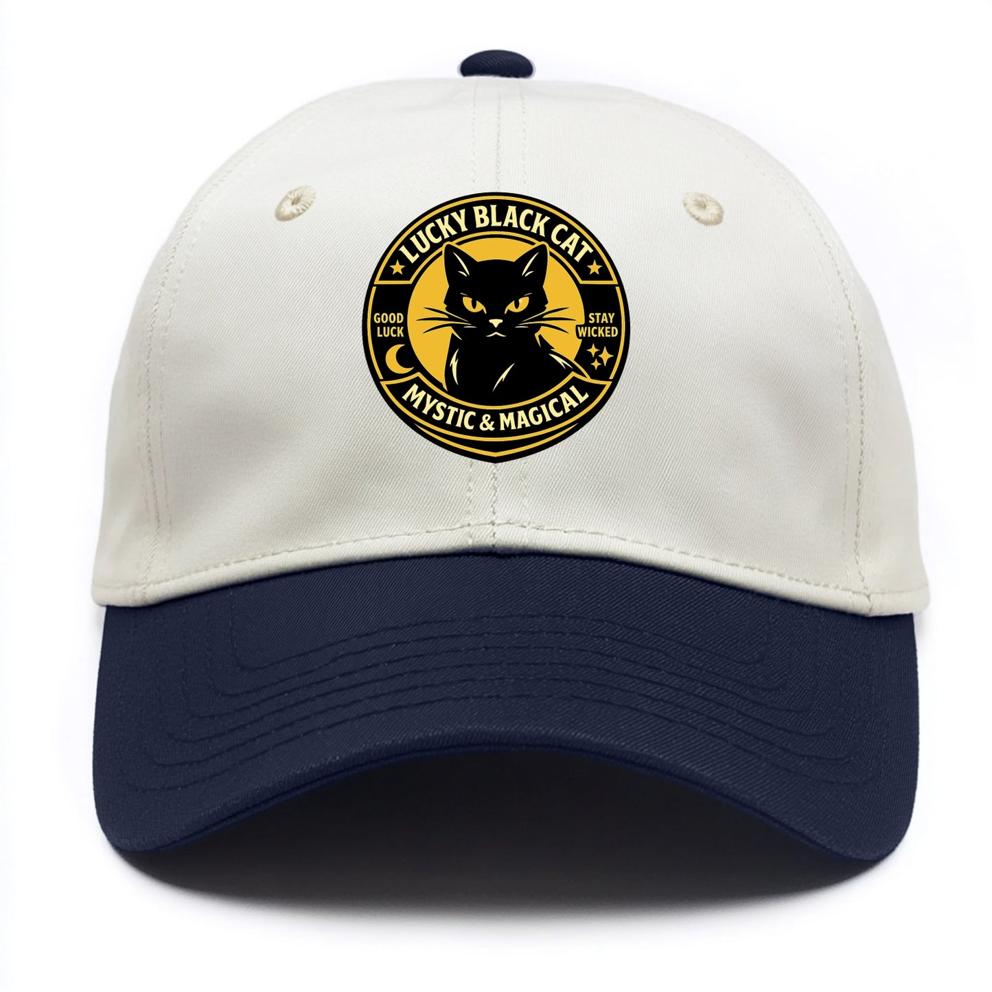 Mystic Feline Emblem - Two Tone Cap - Navy