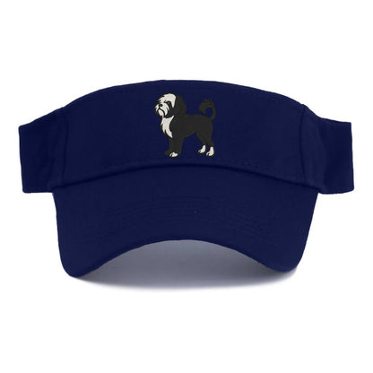 Löwchen - Black and white lion trim embr - Visor - Navy